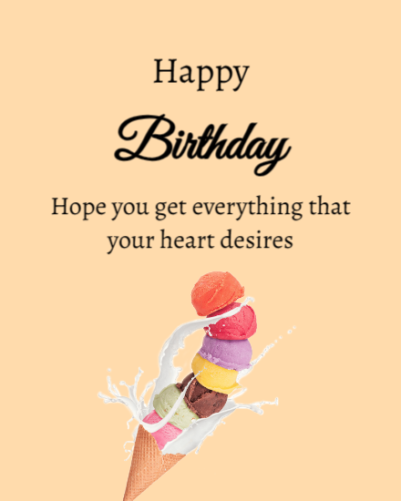 birthday heart desire card