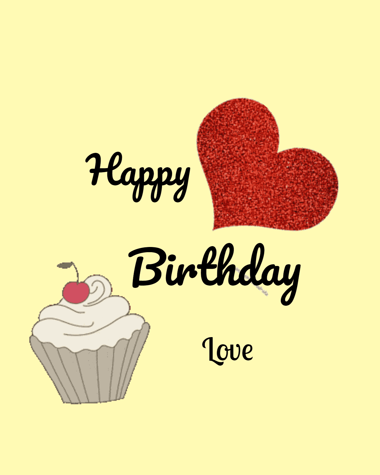 cup cake birthday for your love