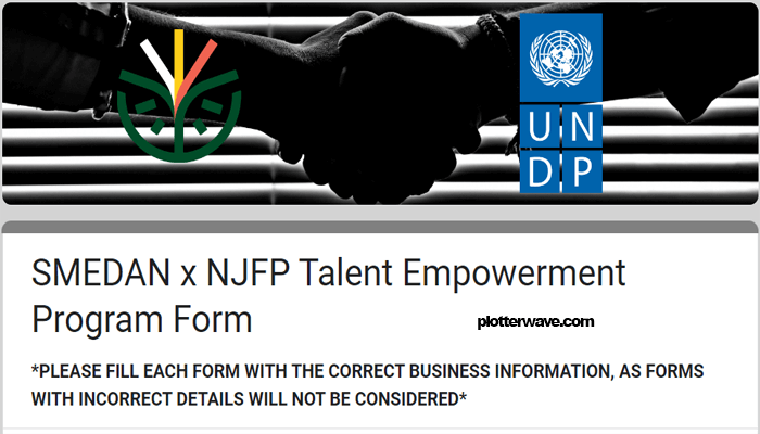 SMEDAN And NJFP Talent Empowerment Program
