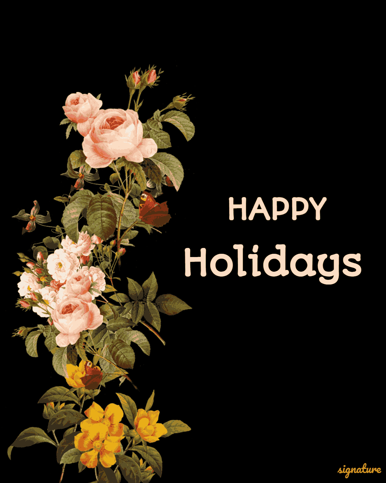 floral holiday card