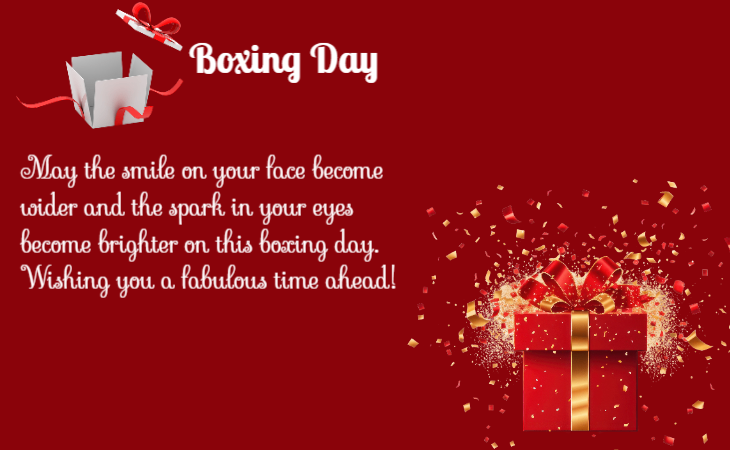 Happy Boxing Day Holiday Cards With Gift Box