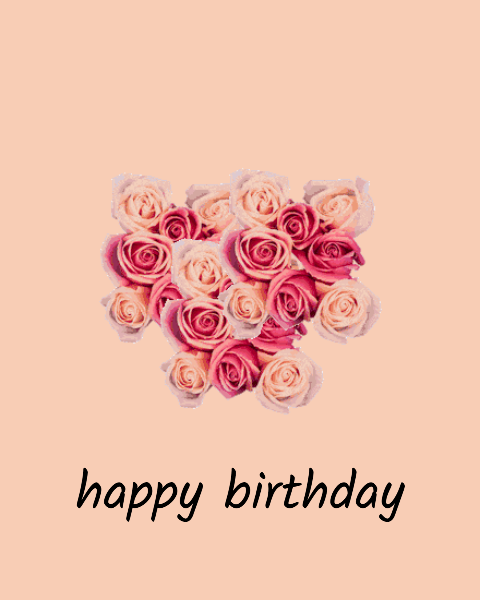 pink rosy birthday card
