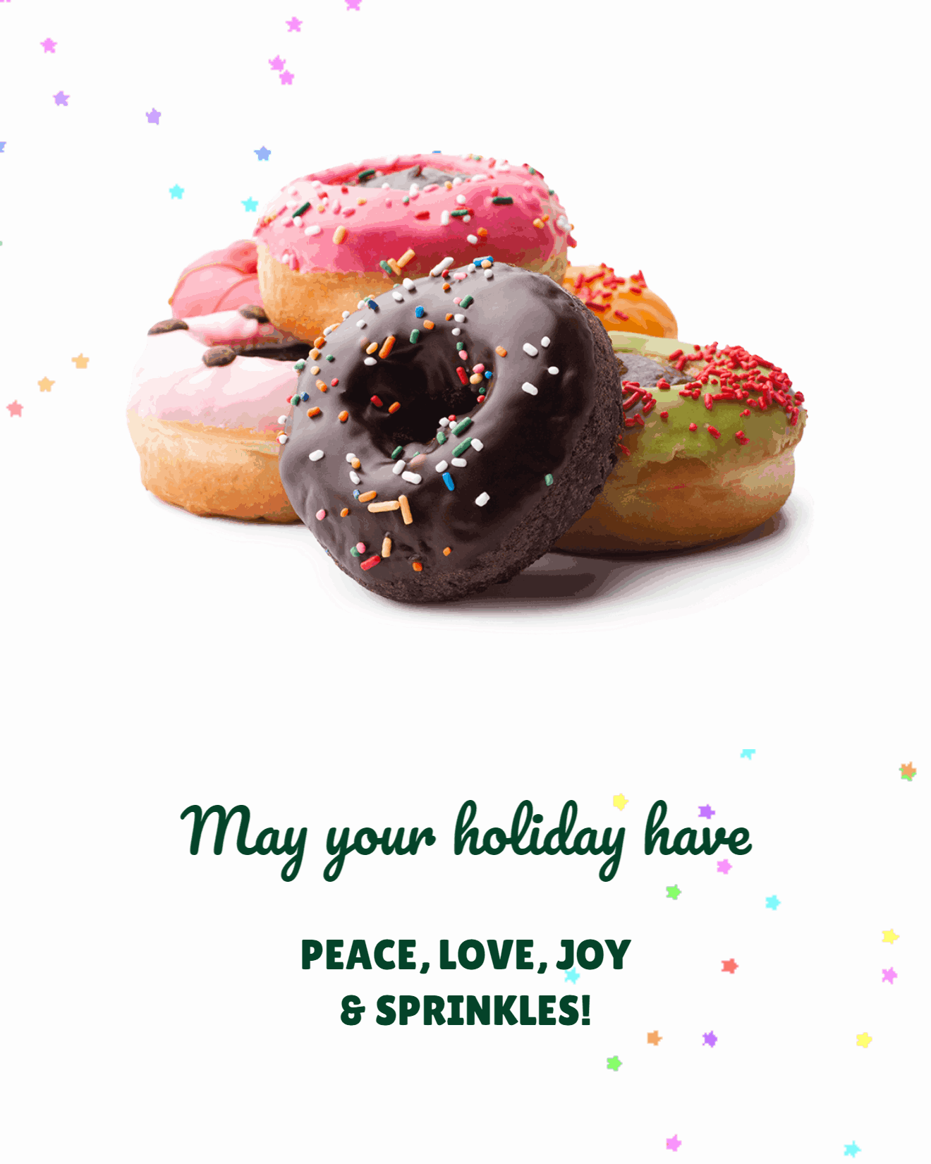 sweet doughnut christmas card