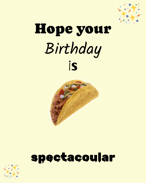 taco birthday card