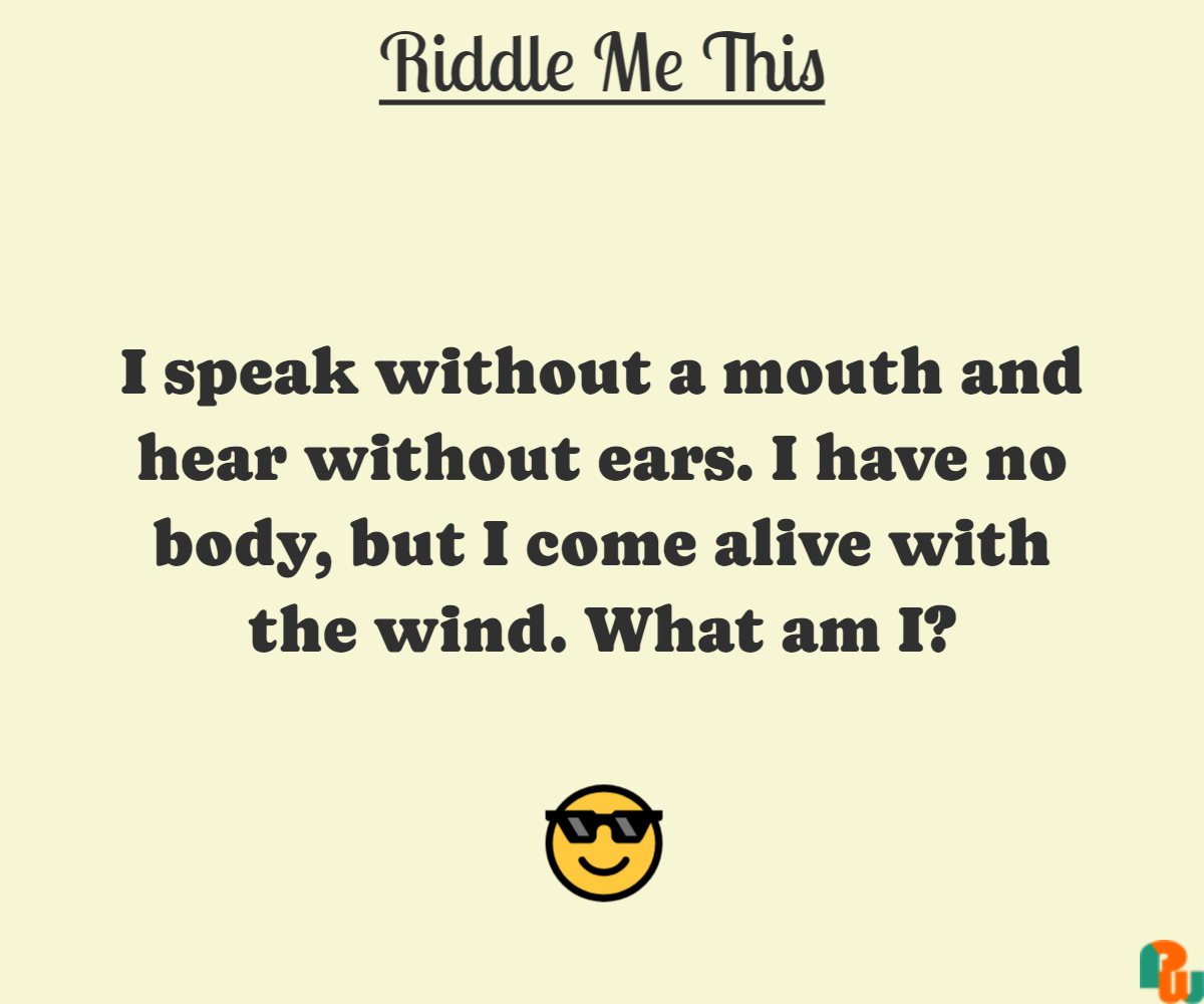 I speak without a mouth and hear without ears. I have no body, but I come alive with the wind. What am I?